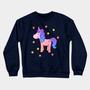 Pretty Colorful Pastel Kawaii Unicorn Stars Pastel Goth Unicorn Crewneck Sweatshirt